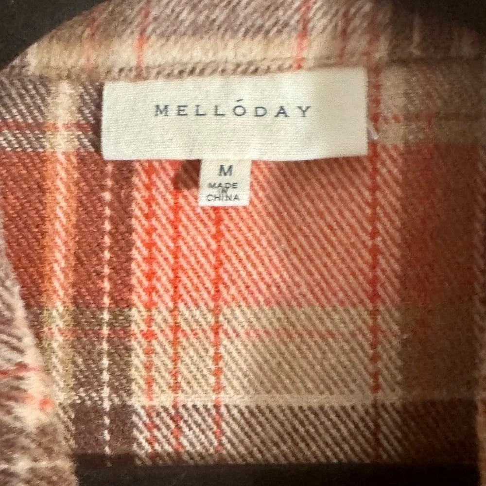 MELLODAY Orange and Brown Utility Jacket with Notched Lapel - Picture 2 of 3